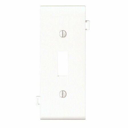 LEVITON 1-Gang Plastic Sectional Toggle Switch Wall Plate Center Panel, White 905-0PSC1-00W